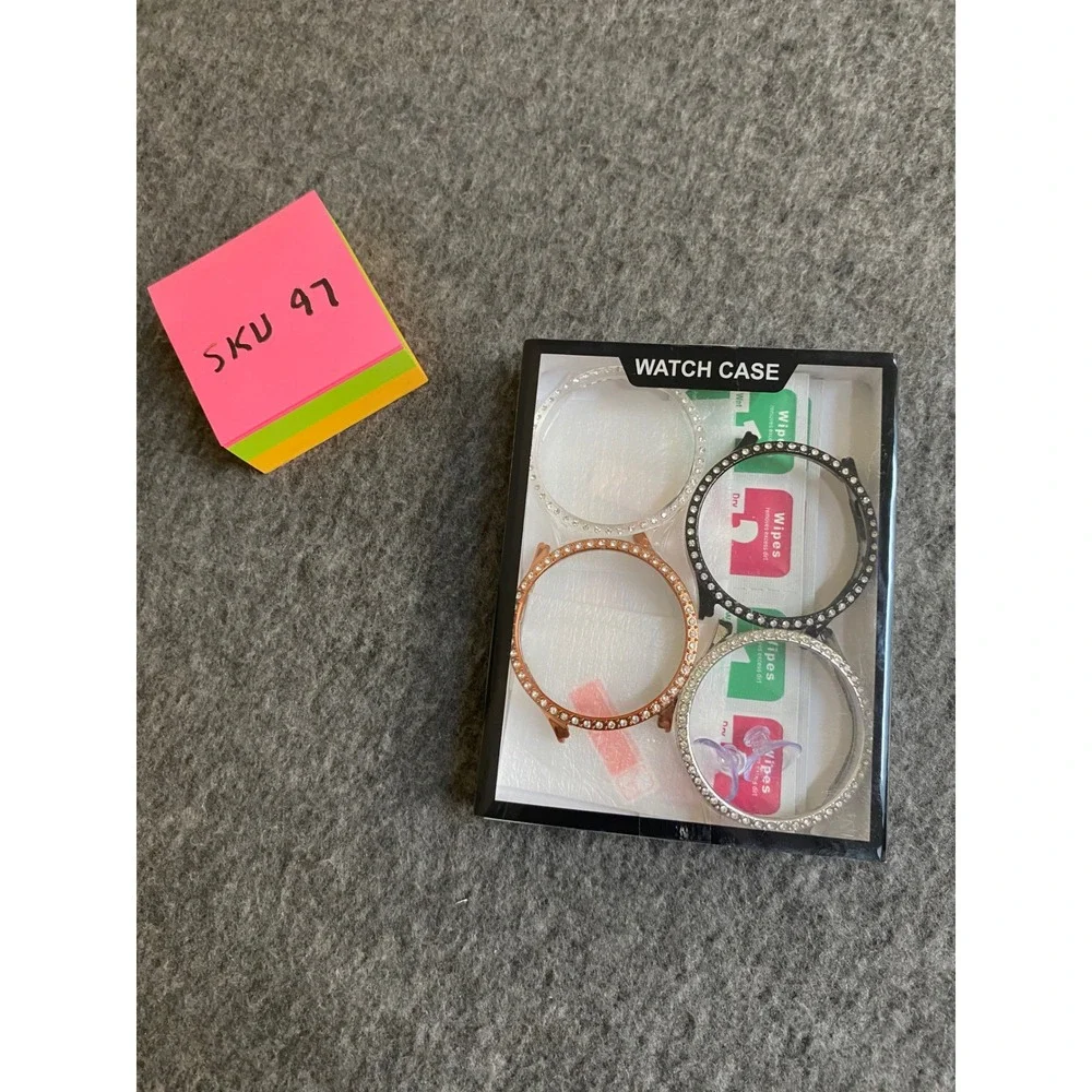 4 Pack Bling Rhinestone Case for Galaxy Watch 5/4 40mm Silver Rose Gold Black‎